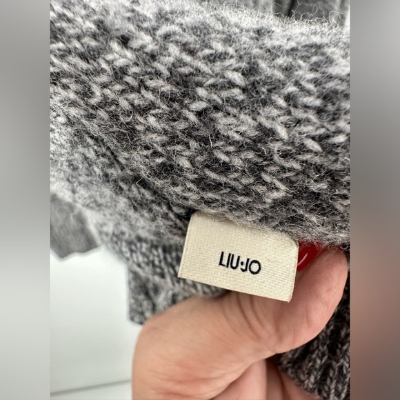 Liu Jo Heathered Gray Crew Neck Sweater Italian Knitwear Mens XL Quiet Luxury - Picture 9 of 10